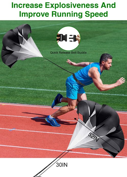 Panykoo Speed Agility Training Equipment Set - 20ft Agility Ladder, 10 Disc Cones, Resistance Parachute, 5 Resistance Bands & Carry Bag | Football Soccer Basketball Fitness Drills for Kids Adults