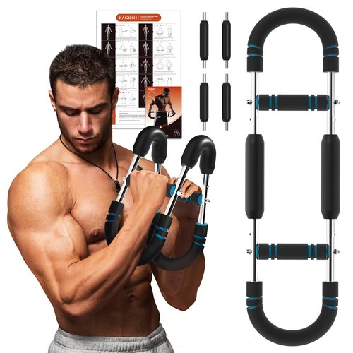 Adjustable Twister Arm Trainer with 4 Springs & Workout Guide, 12 Resistance Levels (40-110 lbs) – Portable Chest & Upper Body Strength Trainer for Men & Women, Home Gym Muscle Builder