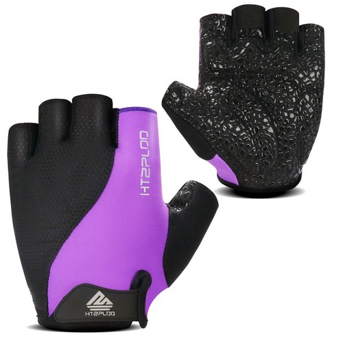 HTZPLOO Workout Gloves for Men Women,Weight Lifting Gloves for Exercise, Gym Training, Fitness,Breathable and Excellent Grip (Purple, Medium)