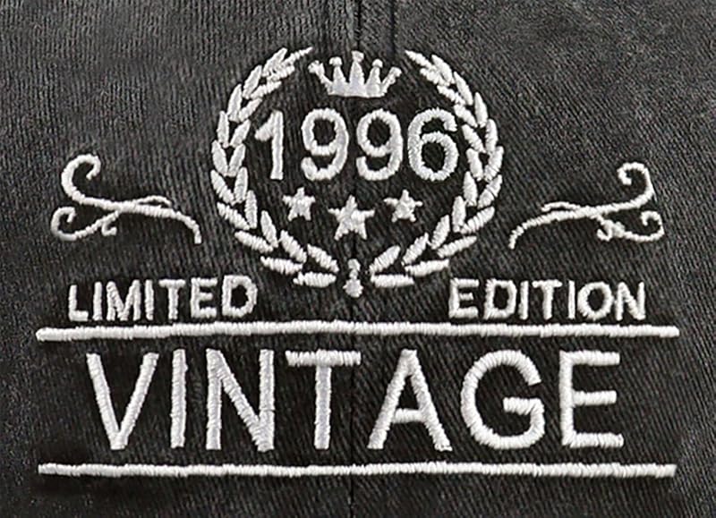Vintage 1996 Limited Edition 30th Birthday Baseball Cap For Men Women - Adjustable Embroidered Hat