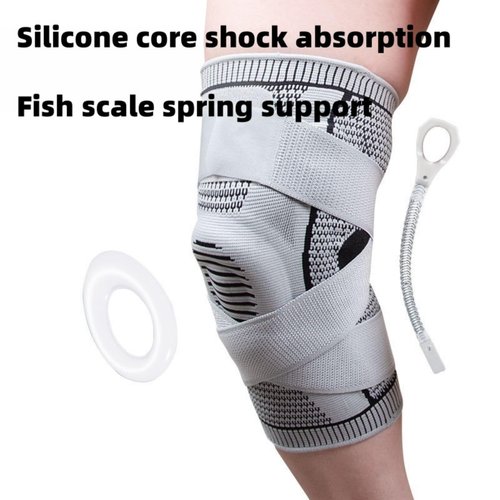 Motion Max Knee Pro,Motionmax Knee Pro Brace,KneeBrace Bone on Bone Support,One Pair with Adjustable Non-Slip Strap (Gray,L)