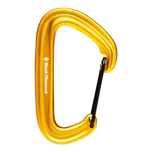 BLACK DIAMOND Litewire Carabiner for Rock Climbing, Yellow