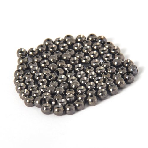 Angler Dream Fly Tying Beads 100 PC/LOT Tungsten Beads Nymph Head Ball Fly Tying Materials (Black Nickle 4.65mm,100pcs)