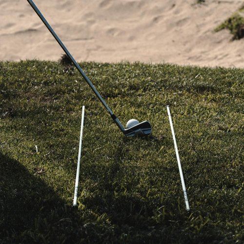 SuperStroke Golf Alignment Sticks 45" Fiberglass Rods, Full Swing Training Aid Kit, Help's with Posture Correction and Shot Accuracy, White (Set of 2)