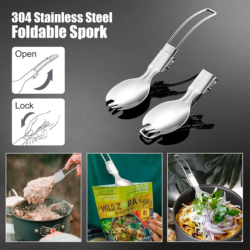 Collapsible Silicone Cup and Bowl Mess Kit for Camping, 950ml Bowl + 200ml Cup