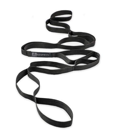 A AZURELIFE Premium Durable Stretch Straps with Loops, Stretching Strap for Physical Therapy, Multi-Loop Yoga Strap Fitness Exercise Strap for Yoga, Pilates, Dance, Flexibility&Exercise