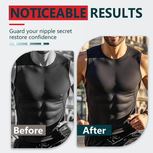 zeBrush Mens Nipple Covers, 120Pcs(60Pairs) Hide Nipple Tape for Men, Anti-Chafing, Hypoallergenic Materials, Support for Running, Fitness & Daily Wear White