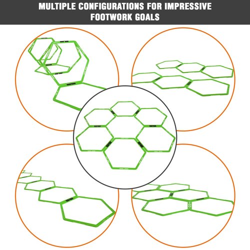 Yes4All Agility Hex Ring - Green Neon - 6 Rings