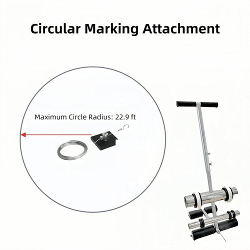 Court Line Tape Applicator Machine, Parking Lot Striping Machine, Basketball Court Line Marking Kit with 4 Rolls of Tape for Driveway Pickleball Court Road Warning, 1.6??11??Spacing