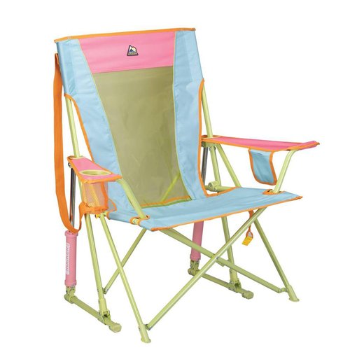GCI Outdoor Comfort Pro Rocker Camping Chair | Portable Folding Rocking Chair with Durable Armrests & Drink Holder ??Sweet Tea