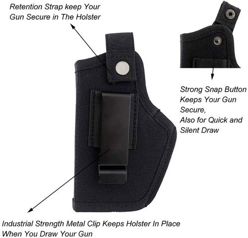 Concealed Carry Holster Metal Clip IWB OWB Holster Waistband Airsoft Pistol Handguns Holster for Right Left Hand Draw (Tan)