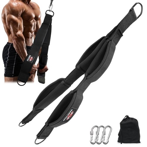 Seektop Tricep Rope Cable Attachment, Tricep Pull Down Attachment, Multi Workout Tricep Pull Down Rope for Triceps Push Downs, Bicep Curls,Crunches, Facepulls, Perfect for Professional Gym (Black)