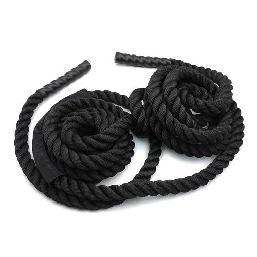XKH- Full Body Workout Battle Rope 1.5"/30ft Training Sports Exercise Strength Cardio Fitness Outdoors [P/N: ET-HOME005-BK]