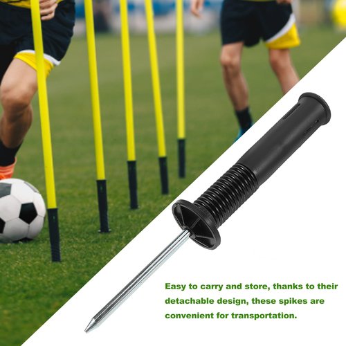 Toddmomy Spring Floor Nails Heavy Duty Metal Soccer Training Agility Poles Ground Stakes Flag Spikes for