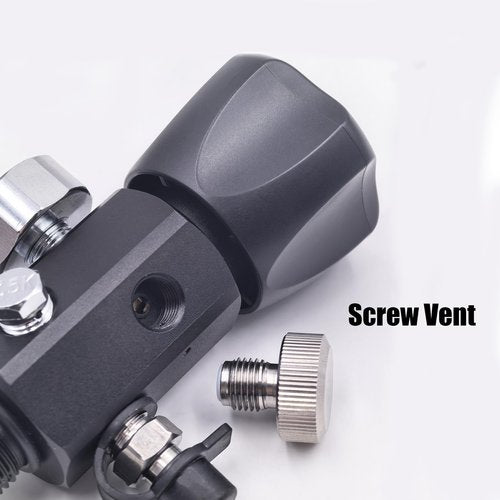 Aopkeo DIN Valve Fill Station Adapter 4500psi/300bar with 20inches Hose Dual Gauge for Charging Scuba Tank Paintball PCP Airsoft Diving HPA Cylinder (M18*1.5 Thread)