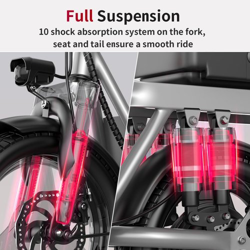 700W Peak Electric Scooter with Seat, Electric Scooter for Adults&Teens,30 Miles 25mph Foldable Commuter Ebike, Adjustable EScooter with Box (Gray Pro+Shock-Absorb Seat+ Phone Holder)