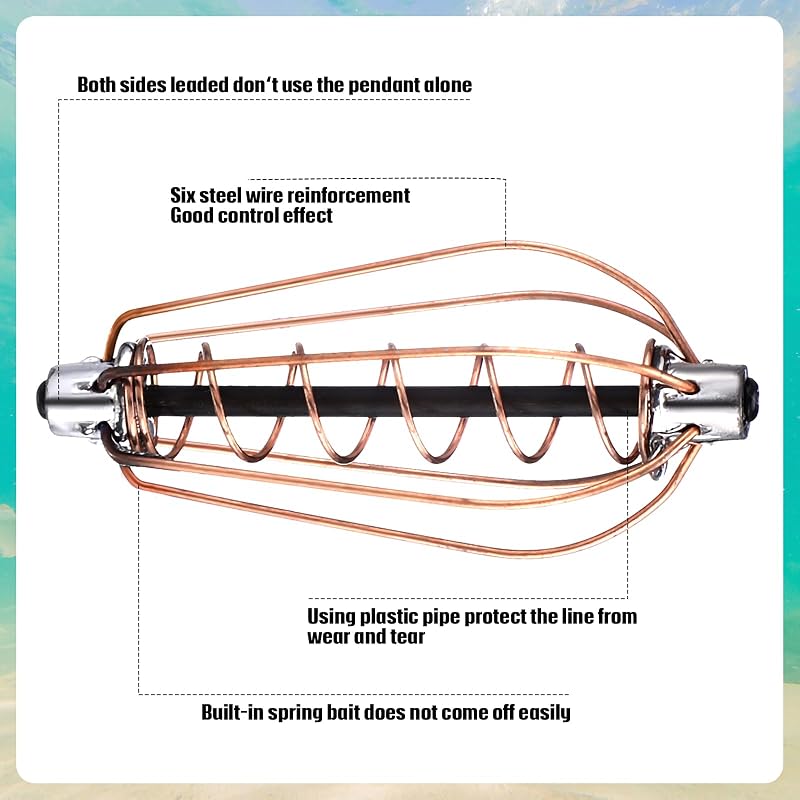 SiliFine 10 Pcs Carp Fishing Bait Cage Feeders Gold 25g Each - Lead Sinker