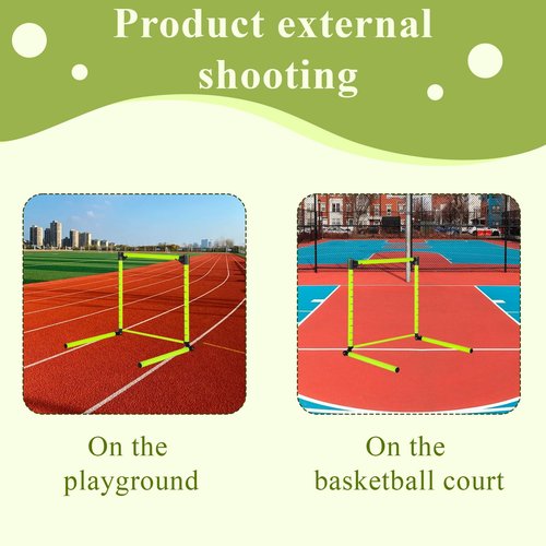QHERQRFN Adjustable Hurdles with Scale 23.62'' 2 Pcs Detachable Agility Training Equipment for Track Soccer & Football, Indoor & Outdoor Use, Ideal for Athletic Jumping & Speed Drills (Green)