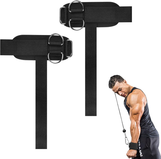 2Pcs Weightlifting Straps with D Ring,Adjustable Wrist Straps for Weightlifting,Fitness for Men and Women,Suitable for Gym, Deadlift, Strength Training
