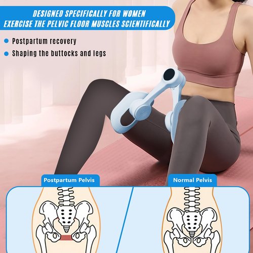 Thigh Master for Women-Upgraded Thigh Trainer,Smart Screen Display,Enhanced Resistance Hip,for Weight Loss and Postpartum Rehabilitation,Kegel Exercise Products for Pelvic Floor ﻿ (Blue)