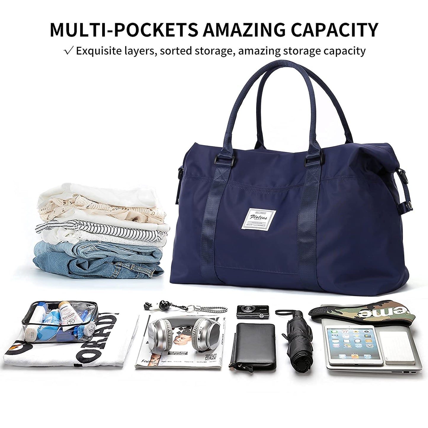 Travel Duffel Bag, Carry On Overnight Weekender Bags for Women