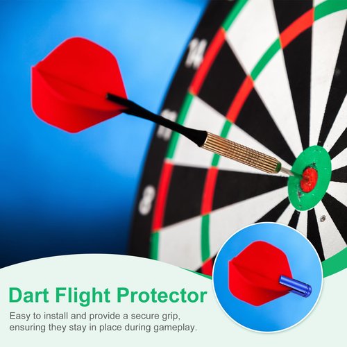 PATIKIL Dart Flight Protectors, 8 Pack Aluminum Alloy Dart Wing Savers Fixed 90 Degrees Wing Corrector for Steel & Plastic Flights, Black