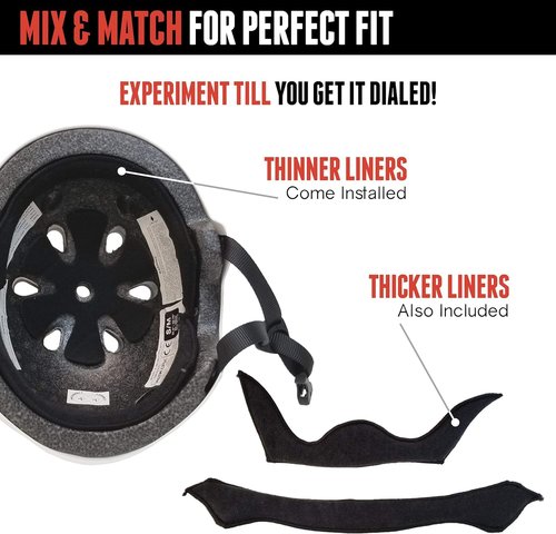 Triple Eight Dual Certified Bike and Skateboard Helmet V2, All Black Matte S/M