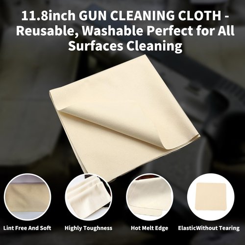 Wokonl Bore Cleaner Gun Cleaning Kit for 9mm/.357/.38 Cal,Gun Cleaning Supplies with Gun Brushes, Gun Cloth,Cleaning Picks, Gun Cleaning Supplies Storge in a Plastic Toolbox