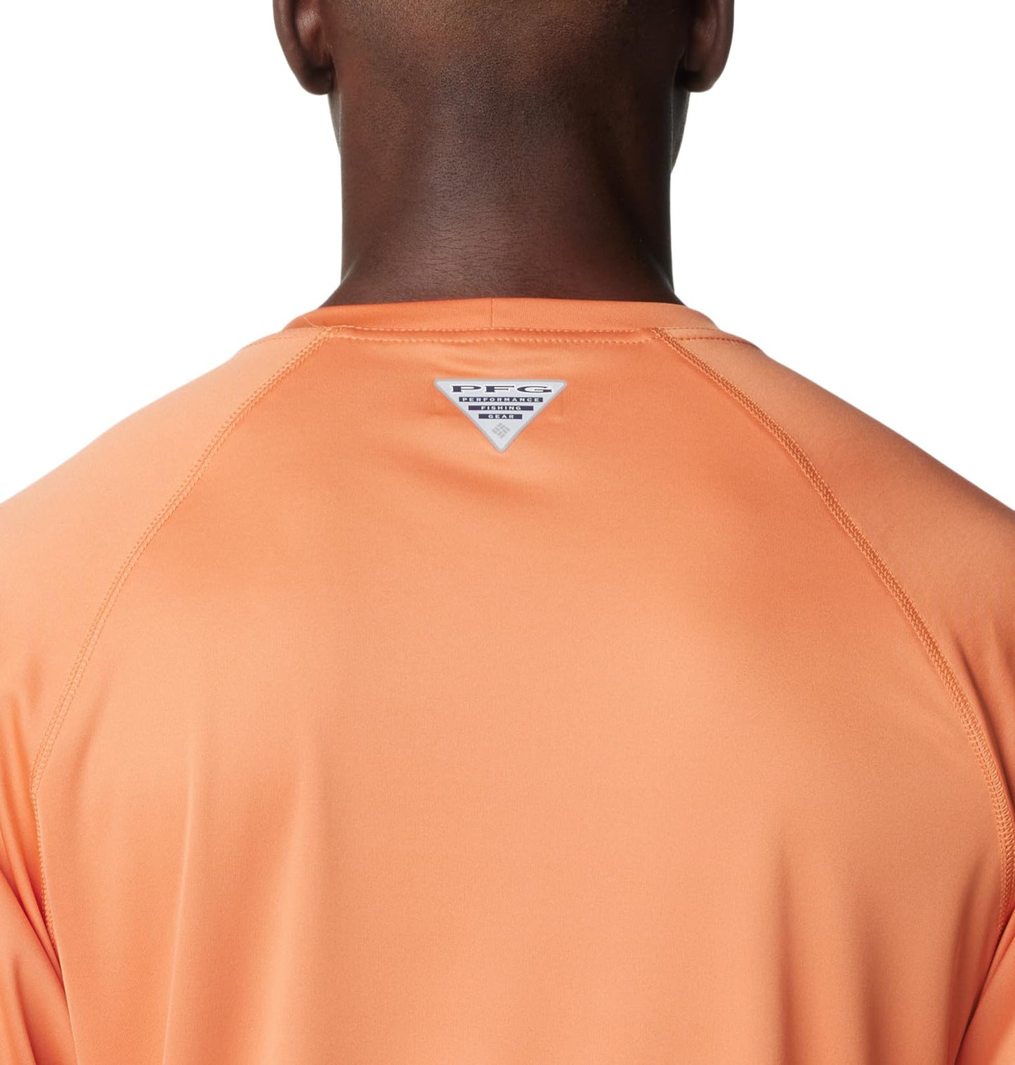 Columbia Men's Terminal Tackle Long Sleeve Fishing Shirt, Dusty Orange/New Mint Logo, Medium