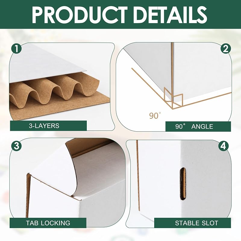 60 Pcs 400-Card Cardboard Trading Card Storage Box - White (Variation: White+60)