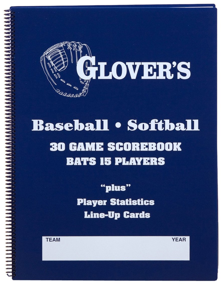Glover's Scorebooks 9 to 15 Player Baseball/Softball Scorebook (30 Games)