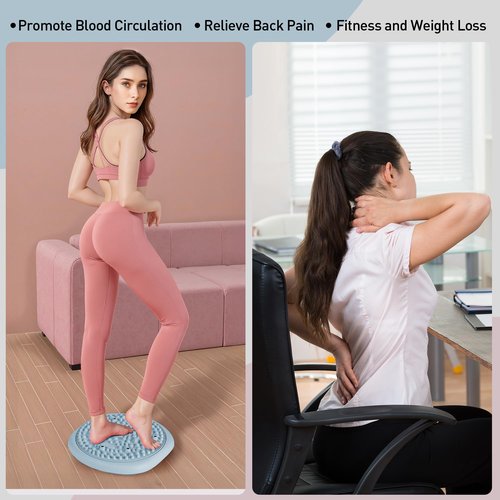 Eueiykw Twist Board for Exercise Waist Slimming Balance Rotating Disc with Massage,Home Gym Equipment for Weight Loss