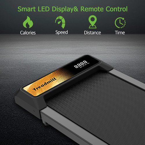 CYCLERADE Walking Pad Treadmill, Under Desk Treadmill, Low Noise, 2.5 Hp with Maximum Capacity of 265 Lbs Treadmills for Home & Office, Walking Jogging Running Machine (Yellow)