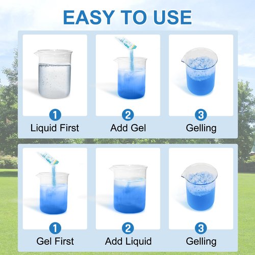 BLIKA 100 Pack Portable Toilet Absorbent Gel, Camping Toilet Gel Powder, Odor-Control Urine Liquid Waste Gel, Eco Absorbent Gel, Poo Urine Powder for Outdoor Camping, Hiking, Emergency