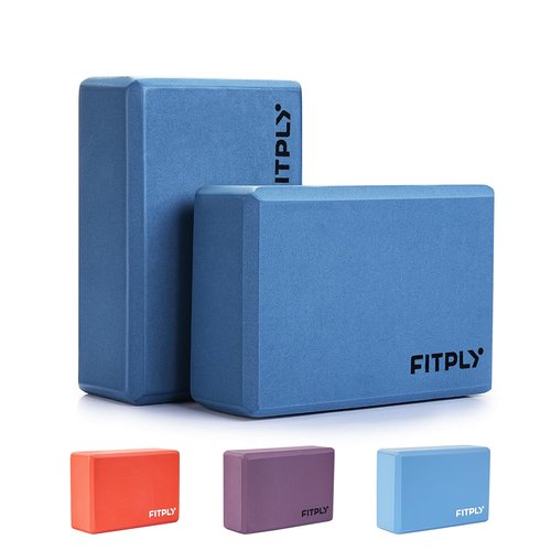 Fitply Yoga Blocks 2 Pack - Non-Slip Yoga Brick & Foam Blocks Yoga Set, High-Density Pilates Block for Stretching, Meditation, and Exercise Blocks Foam, Ideal for Deep Poses