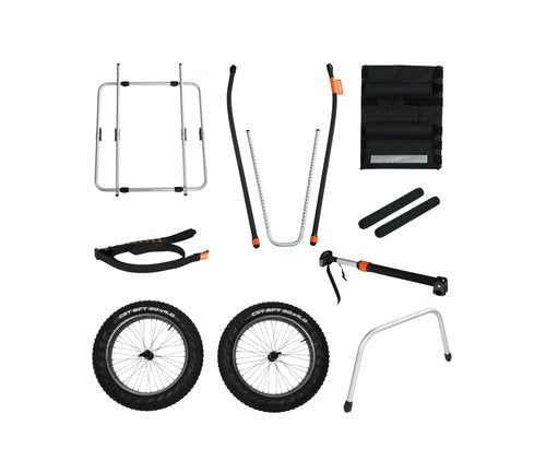 Thule Reacha Sport Beach Bike Trailer - Bike Cargo Trailer - Modular Design for Daily and Recreation use - Lightweight Aluminum Frame - 77lb Capacity - Adjustable towbar to Pull Gear up to 15ft Long