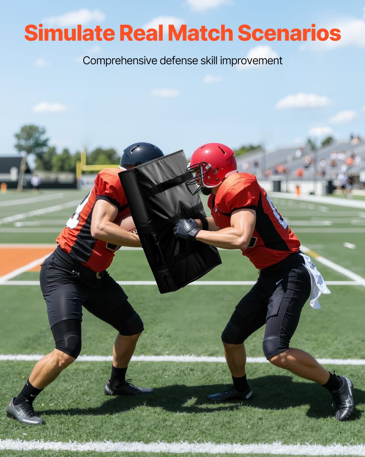 VEVOR Football Blocking Dummy,24x16 in Blocking Pads,Kick Shield Pad with Handles,High-Density Sponge Tackle Dummies,Heavy Duty Training Equipment for Basketball Hockey Lacrosse (Shield Pad-1PCS)