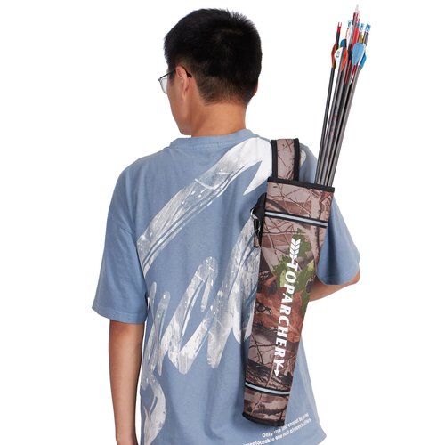 TOPARCHERY Arrow Quiver Holder Hip | Large Capacity Arrow Backpack Bag Compound Recurve Bow Practice Target Nylon Arrow Bag Quiver Suitable for Youth and Adults (Green)