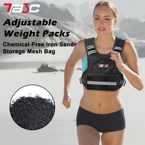 TB3C Weighted Vest for Men and Women 11-20lb Vest with 6 Ironsand Weights for Home Workouts for Men and Women