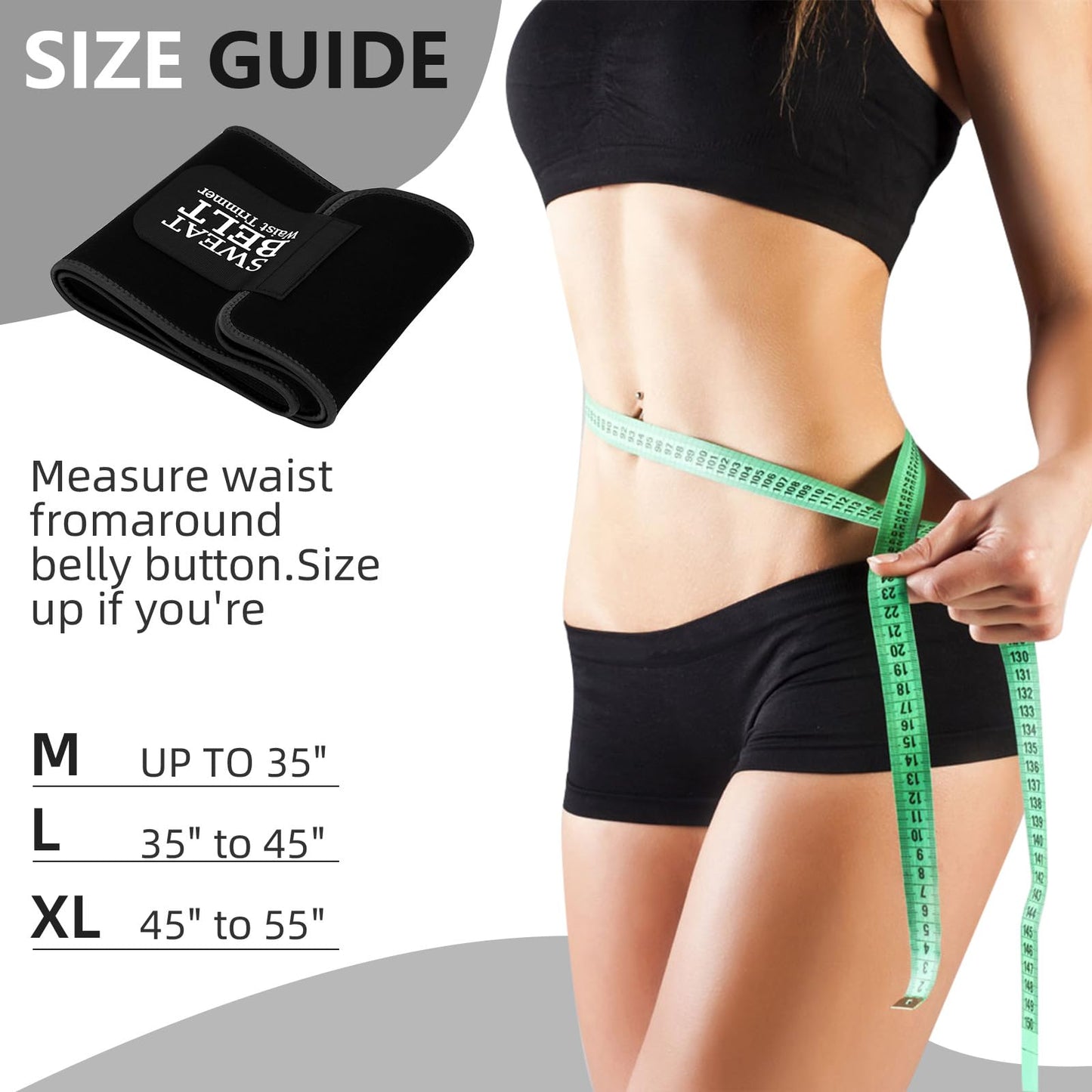 ZPP Waist Trainer for Women and Men, Neoprene Sweat Band Waist Trimmer Belt Stomach Wrap for Workout Black/White