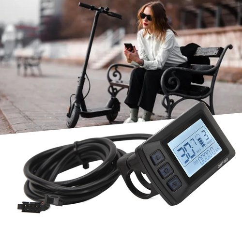 Electric Bike LCD Display Panel, 24v 36v 48v Electric Bike LCD Display Control Panel, with Sm Connector Waterproof LCD M3 Electric Scooter LCD Display