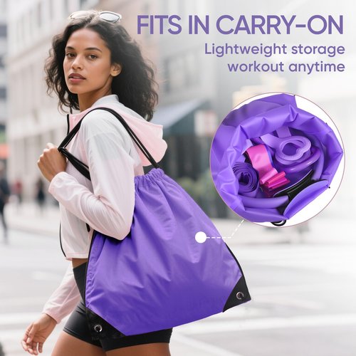 ElaraFit Home Pilates Kit for Women Purple Pilates Equipment Ring and Ball Set Magic Circle Hoop with 5 Resistance Bands Compact Toning Fitness Essentials Starter Set Accessories