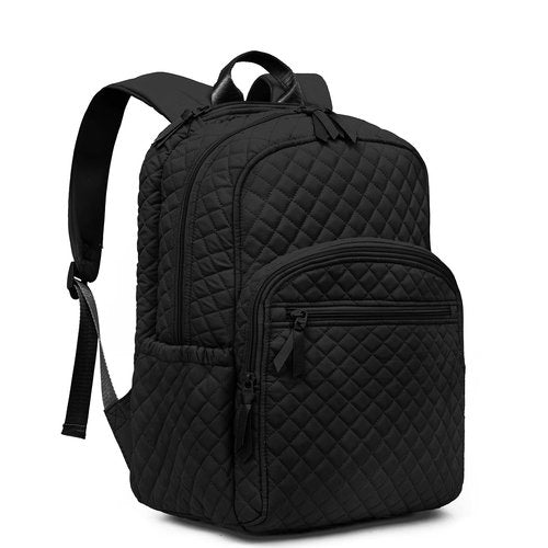 RosaRubus College Laptop Backpack, Travel Backpack for Women, Quilted Casual Daypack, Waterproof Bookbag for 15.6 Inch Laptop