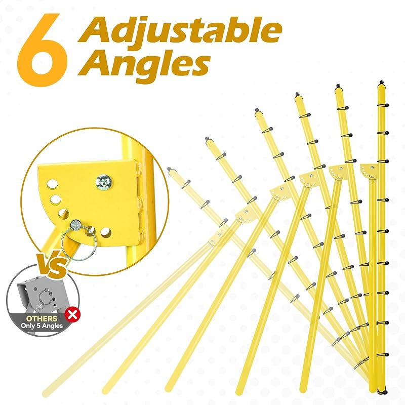 6-Angle Adjustable Volleyball Rebounder Net 7x4 ft with Accessories - Yellow (Variation of THIS listing)