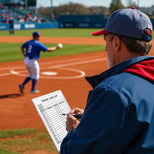 XUEJITECH 30 Sets Baseball/Softball Lineup Cards, 4-Part Carbonless Copies with Tearing Line, 30 Games with 16 Player Roster Lineup Sheet for Coaches, Team, Sports