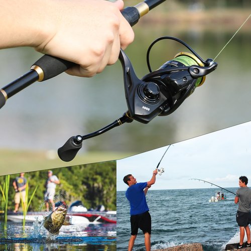Spinning Fishing Reel,5.0:1 Gear Ratio,Instant anit-revrese Left/Right Interchangea Freshwater Fishing Reel,2000 Series