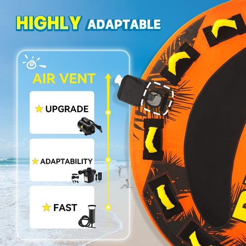 XGeek Towable Tubes for Boating,1-4 Rider Water Sport Towables for Boat to Pull,Heavy-Duty Boat Tubes for Tubing,Water Tubes for Boats with Stronger 840D Nylon Cover