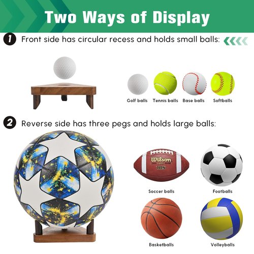 CRNHIGY Ball Racks, Soccer Racks, Basketball Racks, Volleyball Souvenir Display racks, made of walnut wood