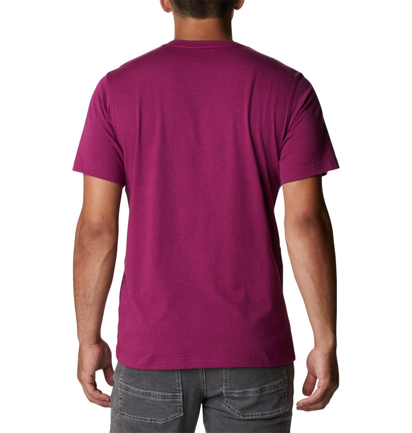 Columbia Men's Thistletown Hills Short Sleeve, Red Onion Heather, 6X Big
