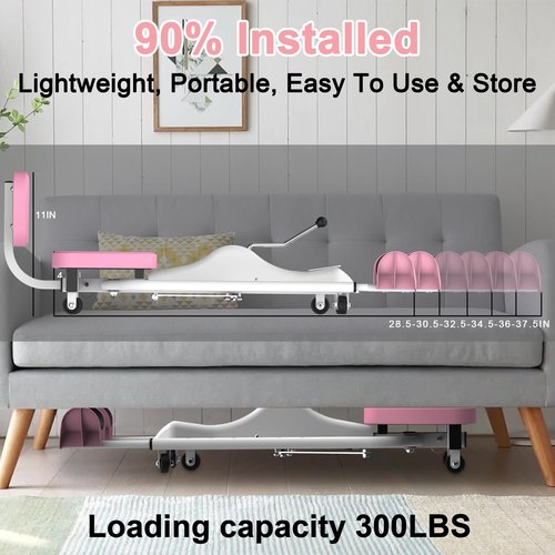 Split Machine - Leg Split Stretching Machine, Splits Trainer Adjustable, Fitness Training Equipment for Ballet Yoga Sports Training Improve Flexibility, Load Capacity 300lbs(Pink)